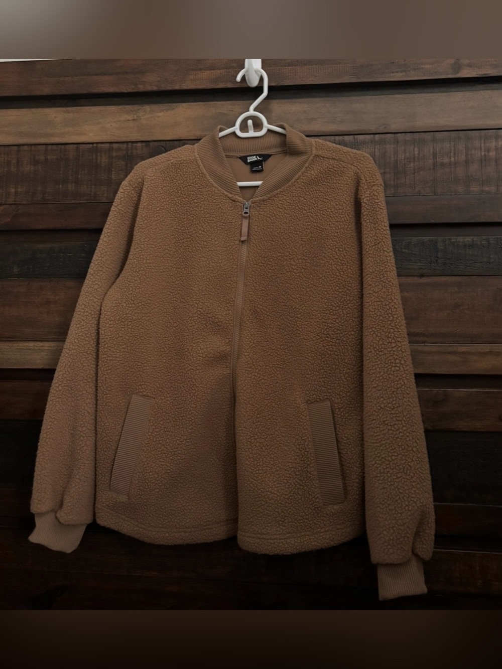Eddie Bauer Brown Sherpa Bomber Jacket